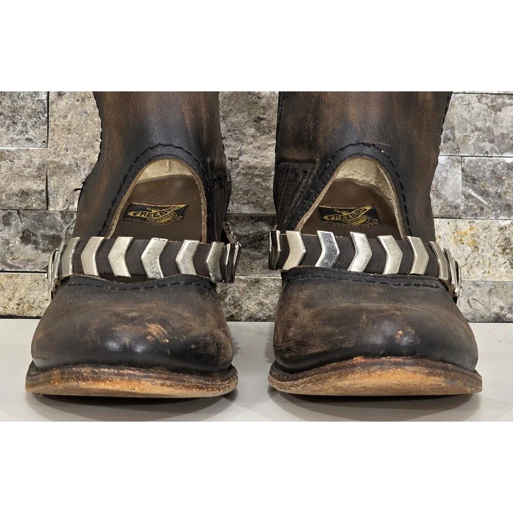 FREEBIRD Distressed Brown Leather BLADE Ankle Booties